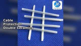 Varilla de cerámica doble duradera con funda protectora de cable de fibra óptica